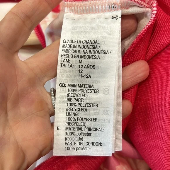 BNWOT Adidas zip up Size 11-12 years old - Picture 7 of 9